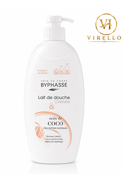 BYPHASSE Lait de Douche Caresse Noix de Coco – Cremă de duș cu cocos, 1 L