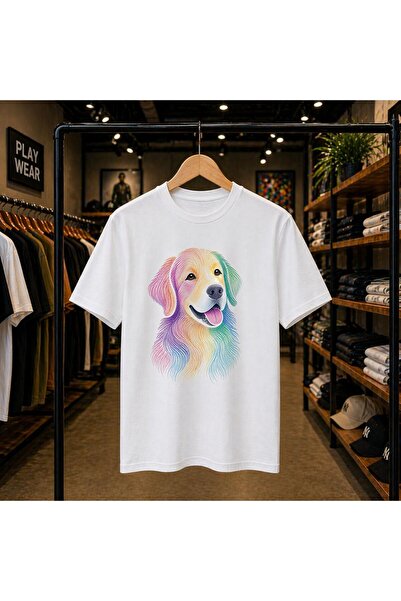playwear Tricou cu guler rotund, cu imprimeu Doge în dungi, 100% bumbac, supr...