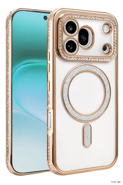 New Face Ilkestor Honor 600 Pro Joke Simli Magneticsafe Case (200423) - Gold