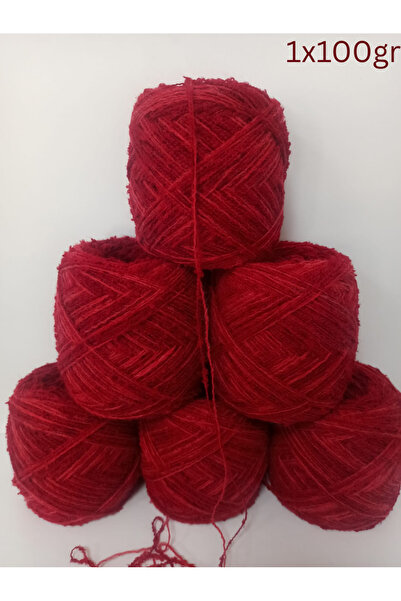 İPEK YÜN İPLİK DÜNYASI Angora Örgü İpi (Kırmızı,Buklet Kırmızı) 100gr