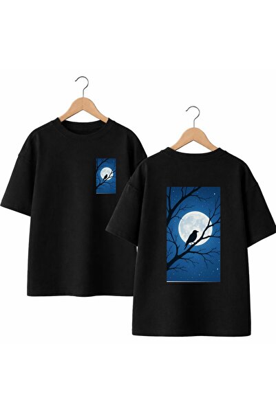playwear تي شيرت برقبة دائرية واسع ومريح مصنوع من القطن بنسبة 100% مع طباعة ع...