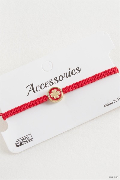 ZERO LAND Ilkestor Yonca Macrame Braided (205041) Bracelet Red