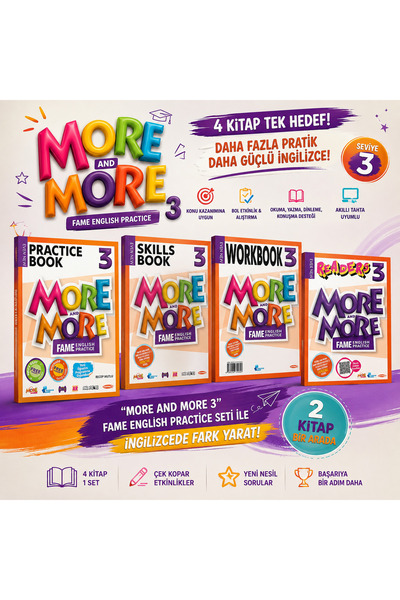 Kurmay Yayınları More And More 3 Ingilizce Eğitim Seti – Practice Book + Skil...