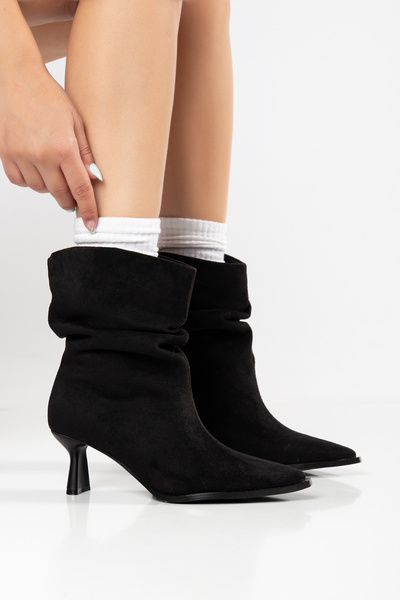 LİVAY STORE Slouchy Siyah Topuklu Bot