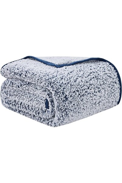 OtherMax Pătură Sherpa Cuvertură pentru Canapea Pufoasă Caldă Moale Bleumarin...