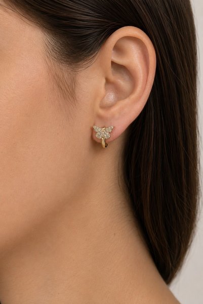 XUPING JEWELRY Stone Butterfly Earrings