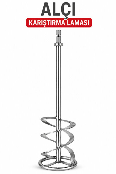 AKDO HIRDAVAT Matkap Uyumlu Boya Harç Sıva Karıştırıcı Ucu 400 mm Spiral Miks...