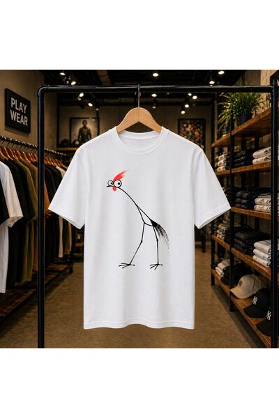 playwear تي شيرت بطبعة سيبيك روز مصنوع من القطن بنسبة 100%، مقاس كبير وفضفاض ...