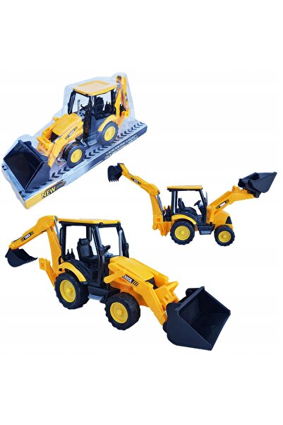 Skleplolki Buldoexcavator mare de jucărie cu braț și cupă mobile, pentru copi...