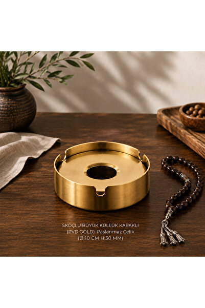 EMİN SKOÇLU BÜYÜK KÜLLÜK KAPAKLI PVD GOLD (Ø:10 CM H:30 MM) 5 adet
