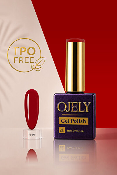OJELY Kalıcı Oje UV/LED Uyumlu 15ML Kırmızı & Bordo