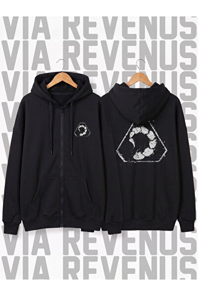 Vordevia Scorpion Printed Unisex Zippered Hooded Sweatshirt Cardigan