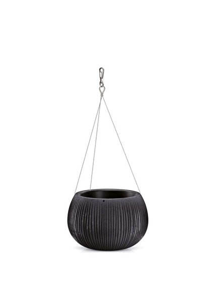 Solplant Ghiveci decorativ cu lant, Prosperplast, Beton Bowl, rotund, negru, ...