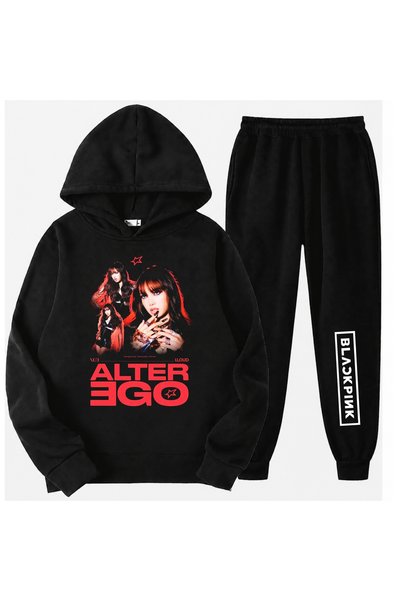SVART WEAR Set de îmbrăcăminte pentru copii cu imprimeu Lisa Blackpink, 100% ...