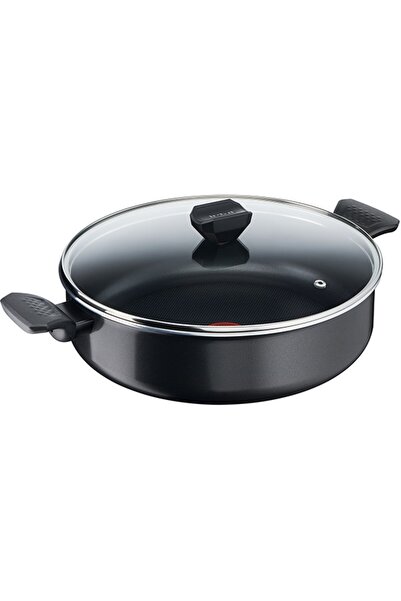 TEFAL Simply Clean B5677253 Oală cu capac, 4.7l, 28cm, Aluminiu, Negru