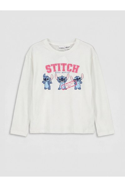 LC Waikiki LCW Ekru Stitch Baskılı Kız Çocuk Pijama Takım