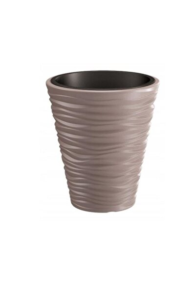 Solplant Ghiveci decorativ de flori, rotund, cafeniu, 18/37 L, 38.8x43.6 cm, ...