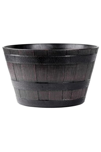 Solplant Ghiveci decorativ de flori, rotund, model lemn, teak, 38x28 cm