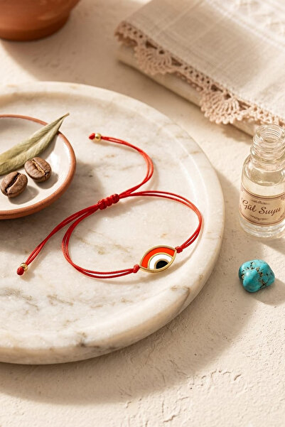 alberaccessories Eye of the Devil Enamel Red String Bracelet