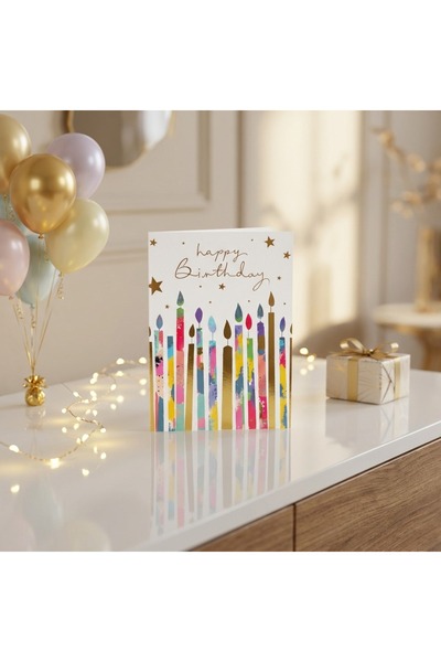 Ornament24 Felicitare pentru zi de nastere Happy Birthday, model cu lumanari ...