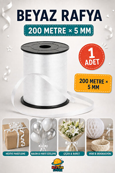 neptünstore White Balloon String Raffia 200 m