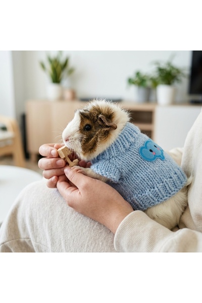 Lady Fify Tavşan ve Ginepig için Filli Mavi Kazak
