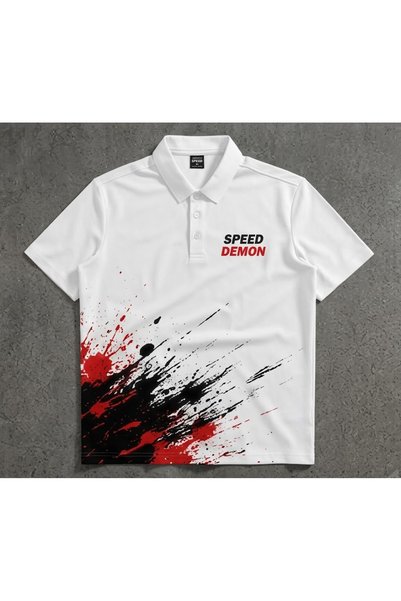 Urban Look Unisex Formula 1 Printed Polo Neck T-Shirt – Racing Themed Short S...