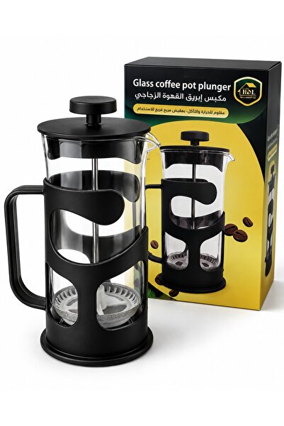 Coffee إبريق زجاجي من إتش إل بسعة 300 مل