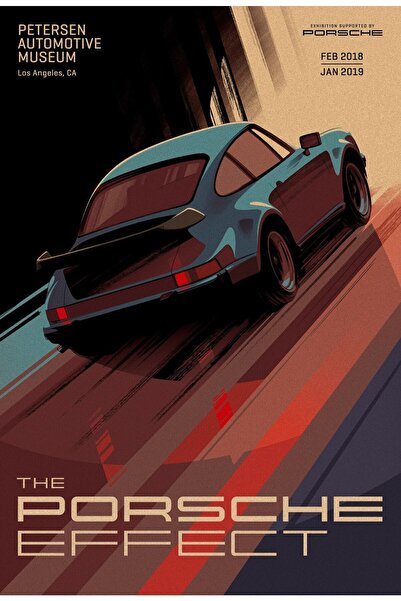 Genel Markalar Porsche Vintage Kraft Poster - 33x48cm