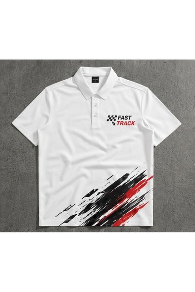 Urban Look Unisex Formula 1 Printed Polo Neck T-Shirt – Racing Themed Short S...