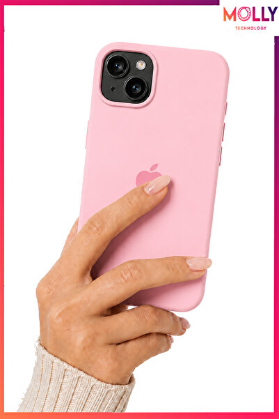 Molly iPhone 13/14 İçin Pamuk Şeker Soft İçi Kadife Lansman Silikon Kılıf