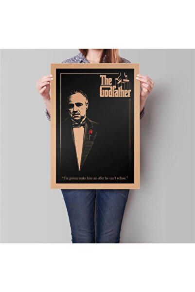 Genel Markalar Godfather - Vintage Kraft Poster - 33x48cm