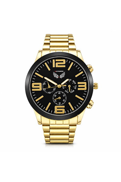 Generic Brand Ulysses UB80 – ceas bărbătesc Auriu, mecanism Quartz