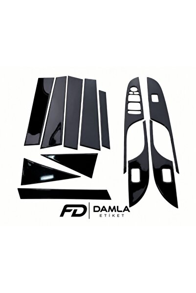 FD Damla Etiket Hyundai Bayon Door Pillar Glass Opening Mahogany Finish Gloss...