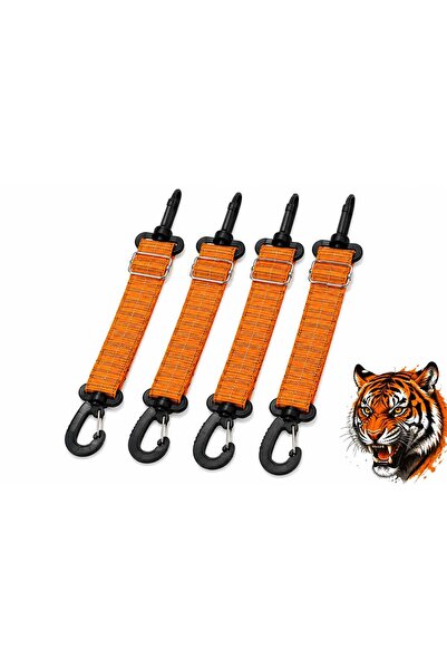 Motorsiklet sabitleme ve tutucu ekipmanı. ANIMAL EDITION - TIGER 4 Adet Reflektör etkili (Kedigözü) Bagaj, çanta, Kask sabitleme aparatı.