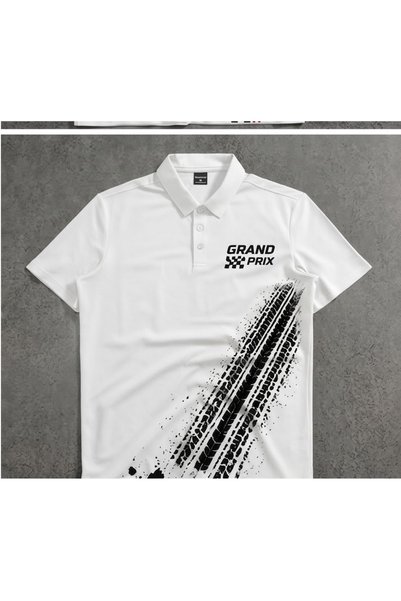 Urban Look Unisex Formula 1 Printed Polo Neck T-Shirt – Racing Themed Short S...