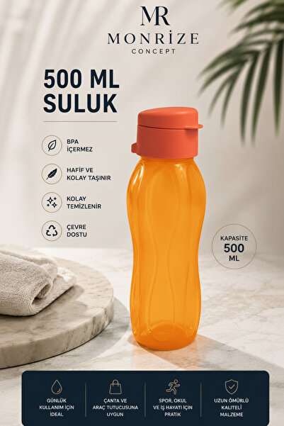 Monrize Concept 500 ML Suluk Matara BPA İçermez Su Şişesi Okul Spor Günlük Ku...