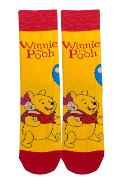 MERTİNWORLD SOCKS Mertinworld Winnie The Pooh Soket Çorap Unisex Pamuklu Çorap