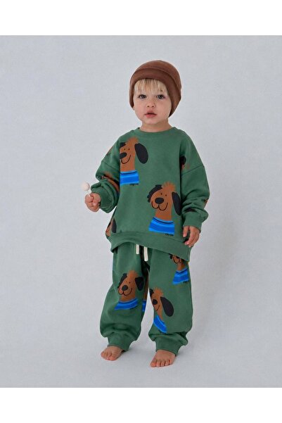 Patriko Boys' Cotton 3-Ply Autumn Sweatshirt and Pants Set 2-8 Years