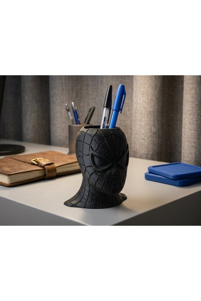 3Devat Spider-Man Örümcek Adam Temalı 3D Baskı Masaüstü Kalemlik ve Dekoratif...