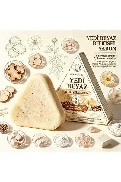 Genel Markalar Miaofutong Yedi Beyaz Bitkisel Sabun Cilt Aydınlatıcı Leke Kar...