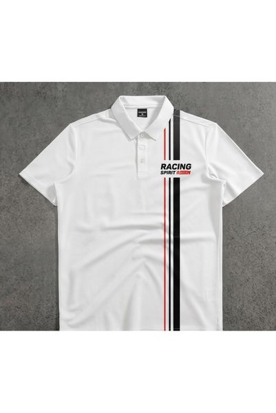 Urban Look Unisex Formula 1 Printed Polo Neck T-Shirt – Racing Themed Short S...