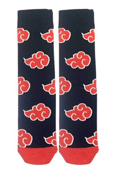 MERTİNWORLD SOCKS Mertinworld Akatsuki Bulutlari Soket Çorap Unisex Pamuklu Ç...