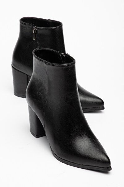 HCO SHOES Γυναικείες μπότες με χοντρό τακούνι και λεπτομέρεια με φερμουάρ