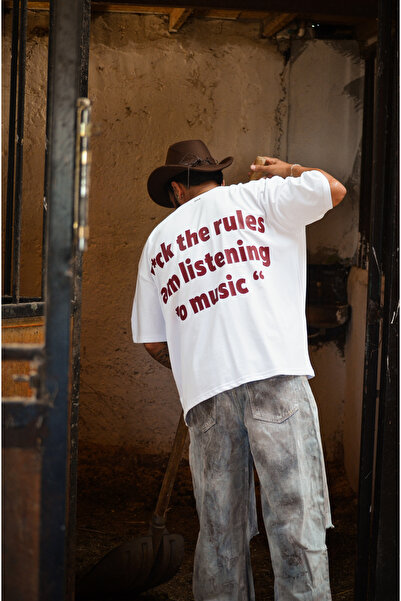 Beyaz Pamuk Oversize T-Shirt