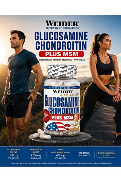 Weider Glucosamine Chondroitin MSM Join Bone Health – 120 caps
