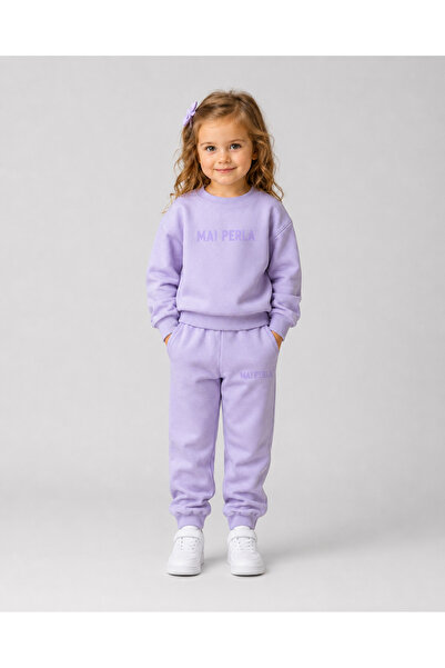 Mai Perla Unisex Çocuk Baskılı Esnek Kumaş Mevsimlik Alt Üst Takım 1-5 Yaş
