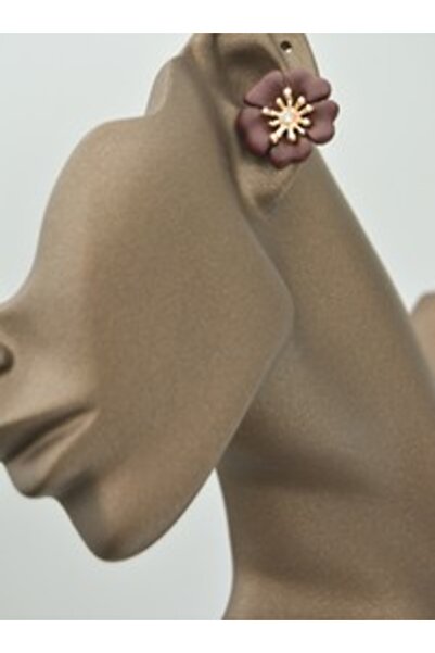 Stoneage Matte Mule Earrings - Burgundy -