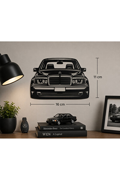 3Devat Mercedes W124 Duvar Dekoru – 3D Baskı Klasik Otomobil Wall Art ve Arab...