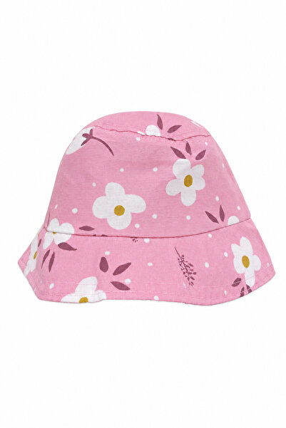 Jack Ferrero Floral Pattern Pink Kids Bucket Hat Summer Sunscreen Beach Hat